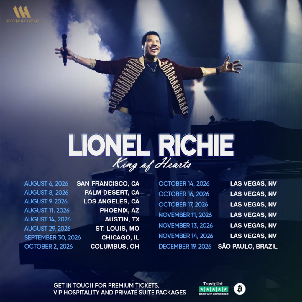 Lionel Richie concert tour poster 2026–2027